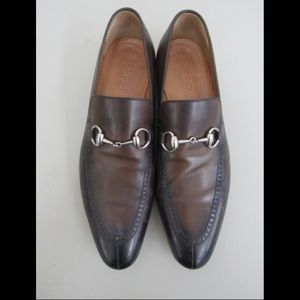 Gucci Betis Glamour Cocoa Horsebit Loafers Size 7